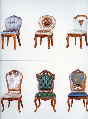 Leaf Gilding French Country Chair Wooden Comfort Leisure Chair For Living Room