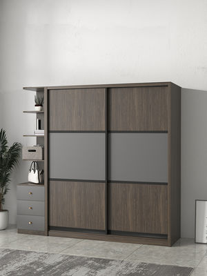Patten Chipboard Plywood Modern Bedroom Wardrobe 2 Door Sliding Wardrobe