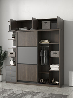 Patten Chipboard Plywood Modern Bedroom Wardrobe 2 Door Sliding Wardrobe