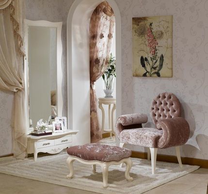 ODM Chenille Linen Champagne Modern Living Room Chair Leisure كرسي بذراعين من المخمل