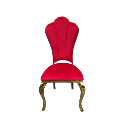 Fixed Seat Cushion Gold Leg Chairs For Wedding Reception
